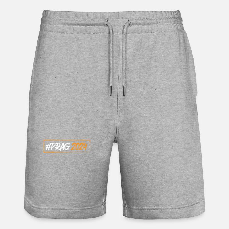 Prague 2024 - Short de jogging bio TRAINER Stanley/Stella unisexe - gris chiné