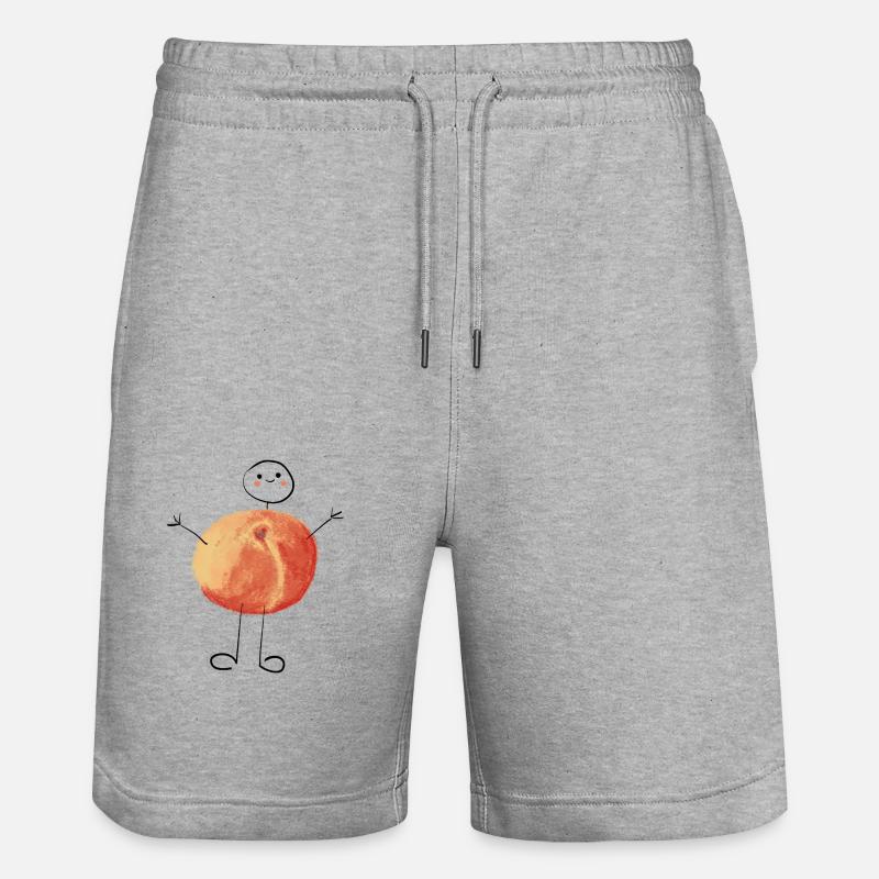 Douce petite pêche #peach #sommer - Short de jogging bio TRAINER Stanley/Stella unisexe - gris chiné