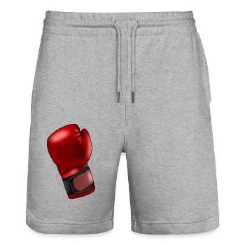 Gant de boxe - Short de jogging bio TRAINER Stanley/Stella unisexe - gris chiné - Devant - Nik (191cm) & Marisol (170cm)
