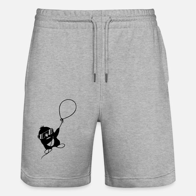Sky Balloon Pingouin volant - Short de jogging bio TRAINER Stanley/Stella unisexe - gris chiné