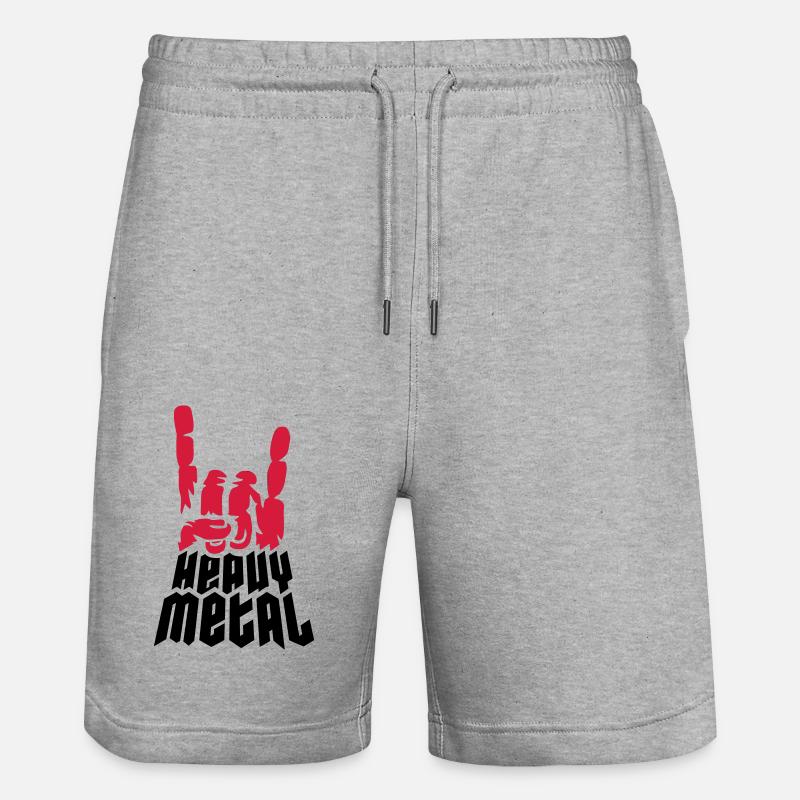 Cool Logo Heavy Metal - Short de jogging bio TRAINER Stanley/Stella unisexe - gris chiné
