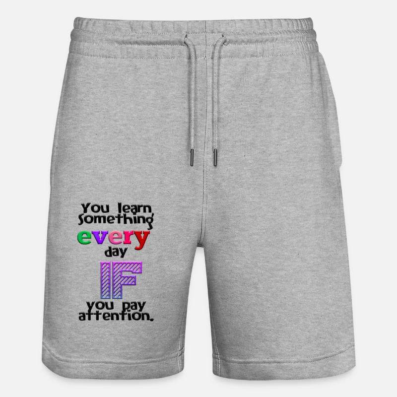 Abschlussfeier 2024 Abiturfeier - Stanley/Stella Unisex Bio Joggingshorts Trainer - Grau meliert