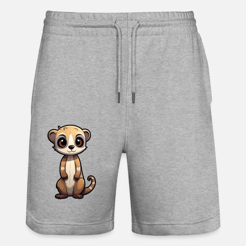 Suricate Kawaii - Short de jogging bio TRAINER Stanley/Stella unisexe - gris chiné