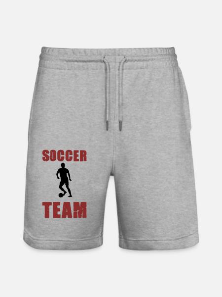 Soccer Player Team - Stanley/Stella Trainer Unisex Organic Jogging Shorts - heather grey