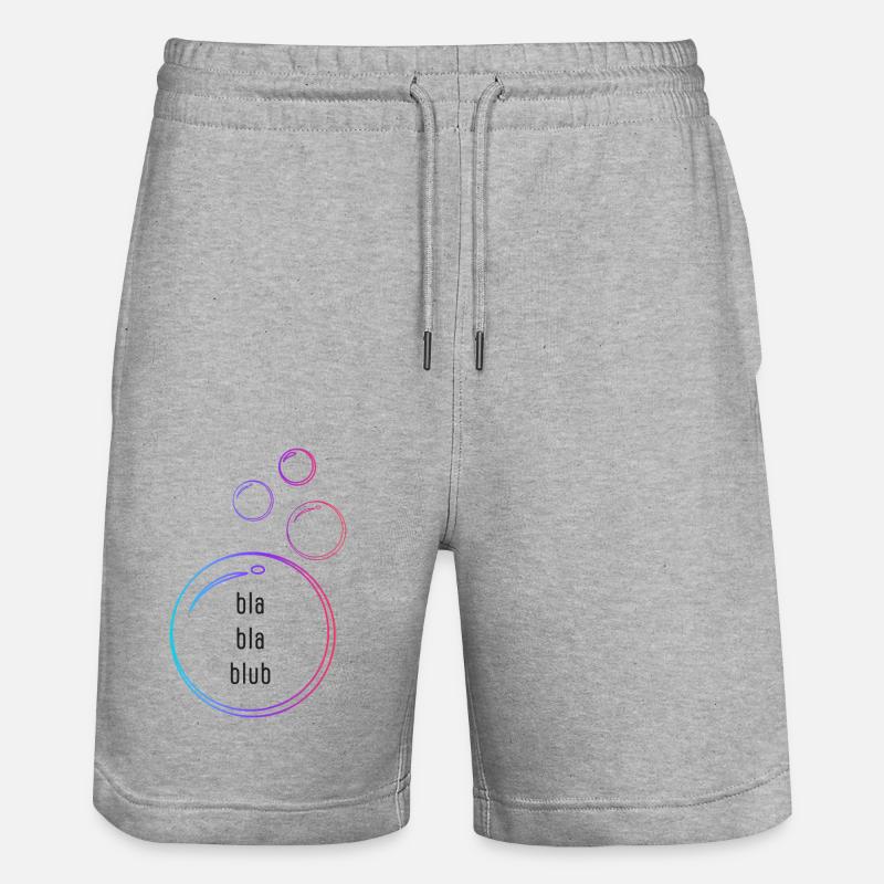bla bla bla - Short de jogging bio TRAINER Stanley/Stella unisexe - gris chiné