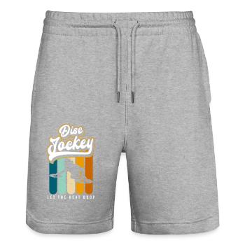 Musik Party Sound - Stanley/Stella Unisex Bio Joggingshorts Trainer  - Grau meliert - Vorne - Nik (191cm) & Marisol (170cm)