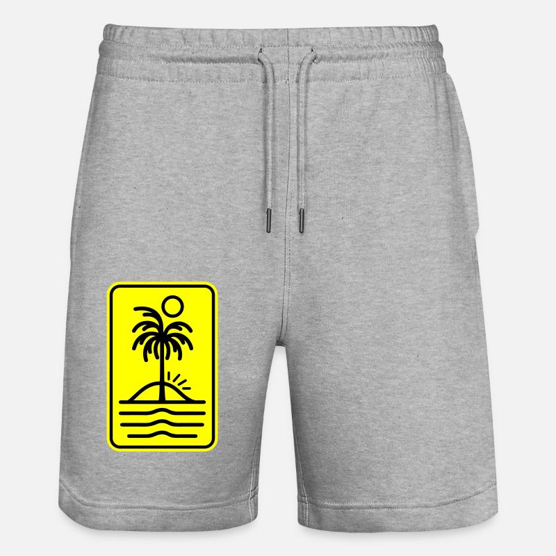 Vacances à Palm Island - Short de jogging bio TRAINER Stanley/Stella unisexe - gris chiné