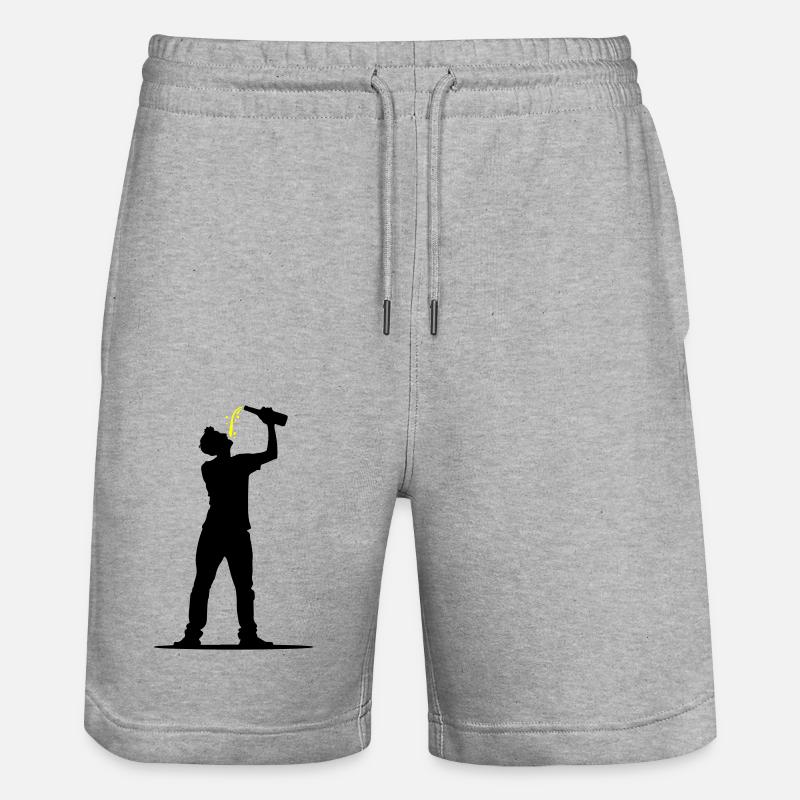 Buveur de bière - Short de jogging bio TRAINER Stanley/Stella unisexe - gris chiné
