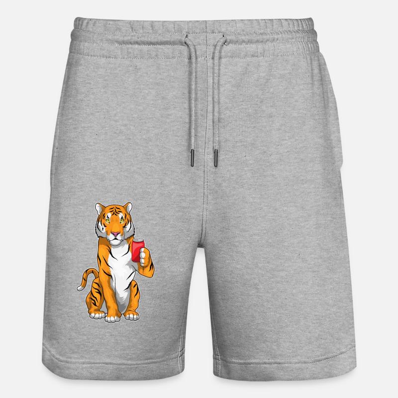 Tiger Limonade - Stanley/Stella Unisex Bio Joggingshorts Trainer - Grau meliert