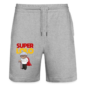 Philippines Filipino Grandpa Lolo I Gift - Stanley/Stella Trainer Unisex Organic Jogging Shorts - heather grey - Front - Nik (191cm) & Marisol (170cm)