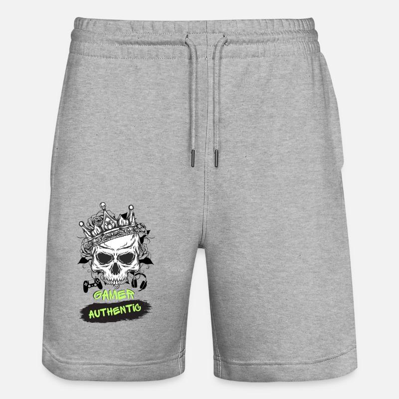 GARMER AUTHENTIC - Short de jogging bio TRAINER Stanley/Stella unisexe - gris chiné