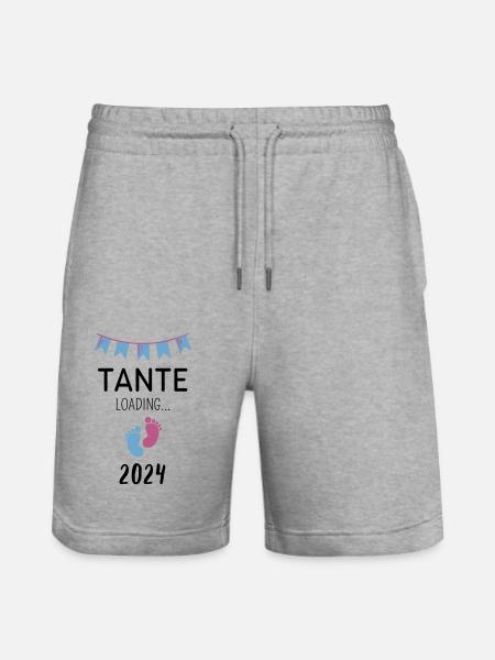 Tante Loading... 2024 - Stanley/Stella Unisex Bio Joggingshorts Trainer  - Grau meliert