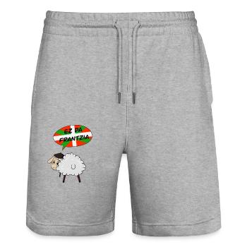 Ez Da Frantzia - Stanley/Stella Unisex Bio Joggingshorts Trainer  - Grau meliert - Vorne - Nik (191cm) & Marisol (170cm)