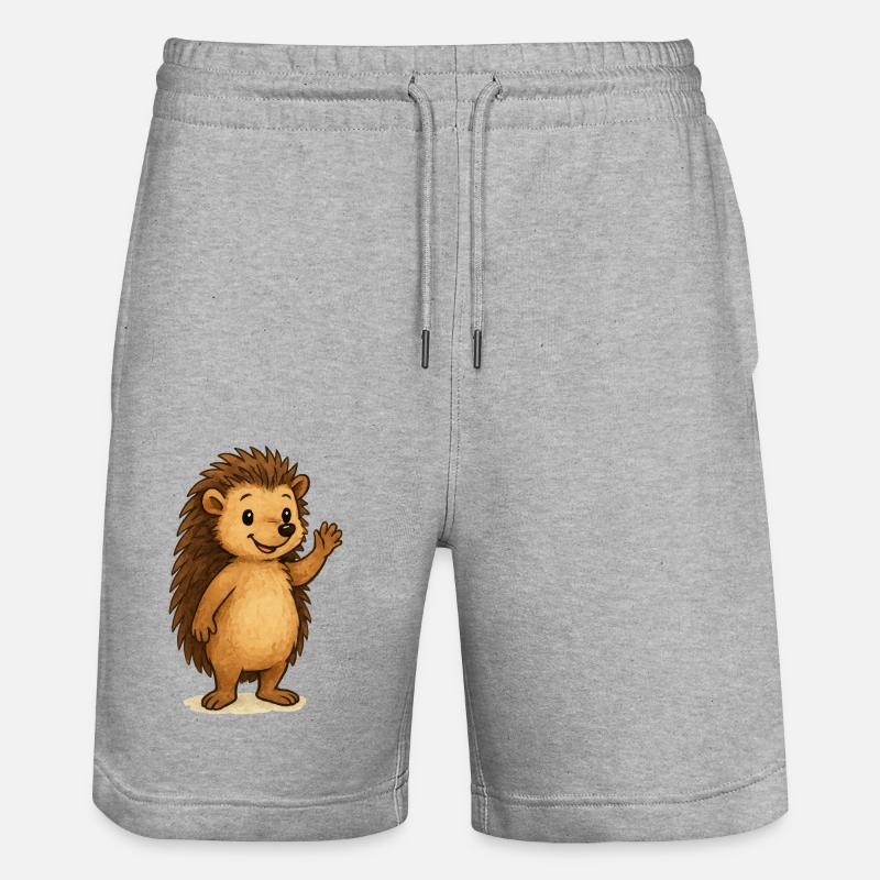 Bande dessinée hérisson - Short de jogging bio TRAINER Stanley/Stella unisexe - gris chiné