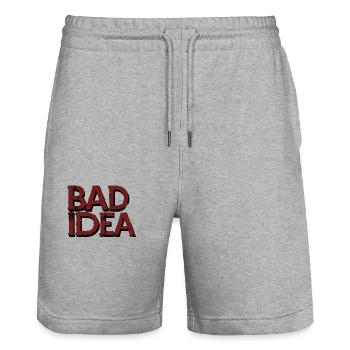 Bad Idea - Stanley/Stella Unisex Bio Joggingshorts Trainer  - Grau meliert - Vorne - Nik (191cm) & Marisol (170cm)