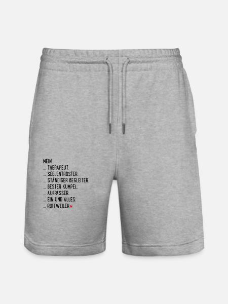 rottweiler - Stanley/Stella Unisex Bio Joggingshorts Trainer - Grau meliert
