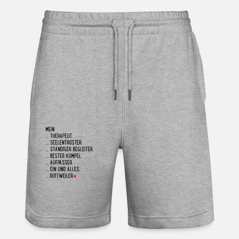 rottweiler - Stanley/Stella Unisex Bio Joggingshorts Trainer  - Grau meliert