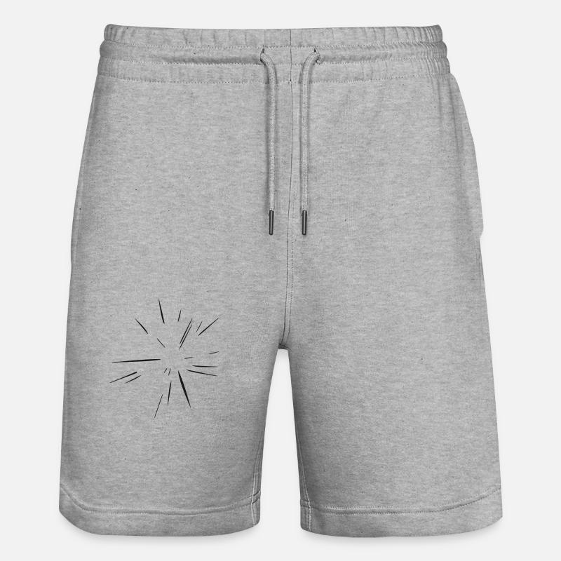 Explosion - Flash - Blitz - Vectorgraphic - Stanley/Stella Unisex Bio Joggingshorts Trainer  - Grau meliert