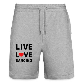Danse Musique de danse - Short de jogging bio TRAINER Stanley/Stella unisexe - gris chiné - Devant - Nik (191cm) & Marisol (170cm)