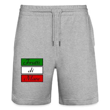 Frutti di Mare - Stanley/Stella Unisex Bio Joggingshorts Trainer  - Grau meliert - Vorne - Nik (191cm) & Marisol (170cm)