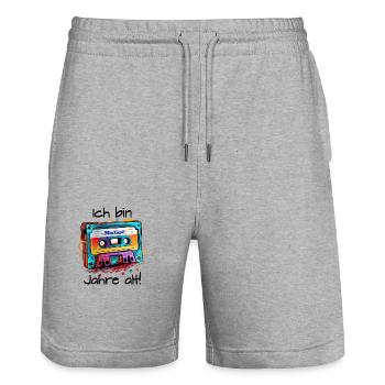 mixtape 3 - Stanley/Stella Unisex Bio Joggingshorts Trainer  - Grau meliert - Vorne - Nik (191cm) & Marisol (170cm)