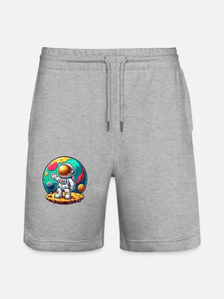 Petit astronaute - Short de jogging bio TRAINER Stanley/Stella unisexe - gris chiné