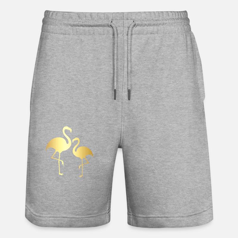 Flamingo doré - Short de jogging bio TRAINER Stanley/Stella unisexe - gris chiné