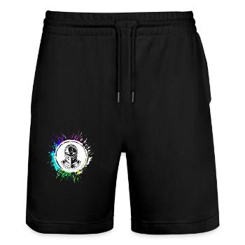 Ritter Helm - Stanley/Stella Unisex Bio Joggingshorts Trainer  - Schwarz - Vorne - Nik (191cm) & Marisol (170cm)