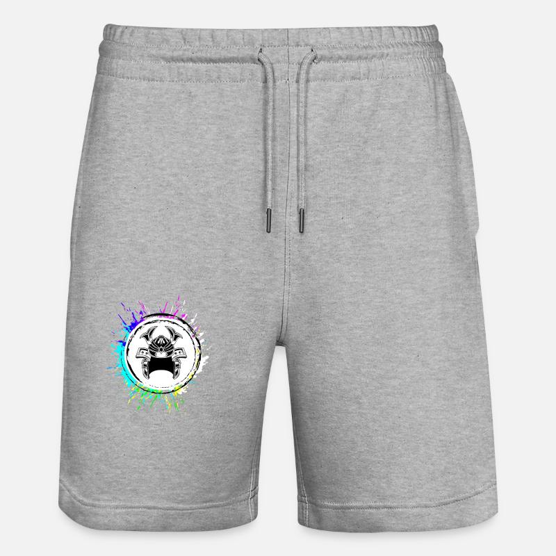 Samurai Helm - Stanley/Stella Unisex Bio Joggingshorts Trainer  - Grau meliert