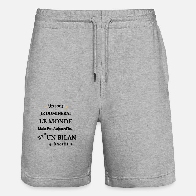 Comptable Comptabilité Métier - Short de jogging bio TRAINER Stanley/Stella unisexe - gris chiné