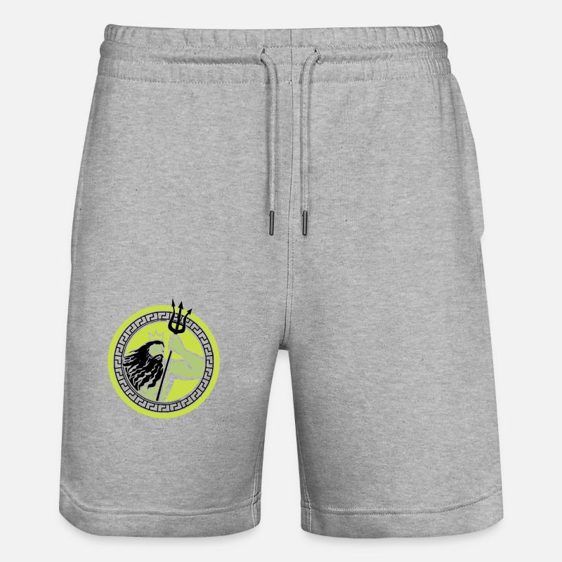 poseidon triton - Stanley/Stella Unisex Bio Joggingshorts Trainer - Grau meliert