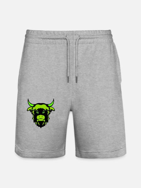 buffalo bull - Stanley/Stella Trainer Unisex Organic Jogging Shorts - heather grey