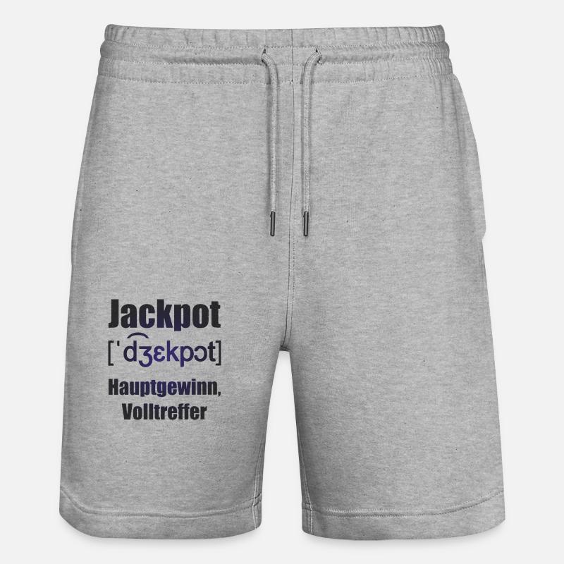 jackpot 4 - Stanley/Stella Unisex Bio Joggingshorts Trainer  - Grau meliert