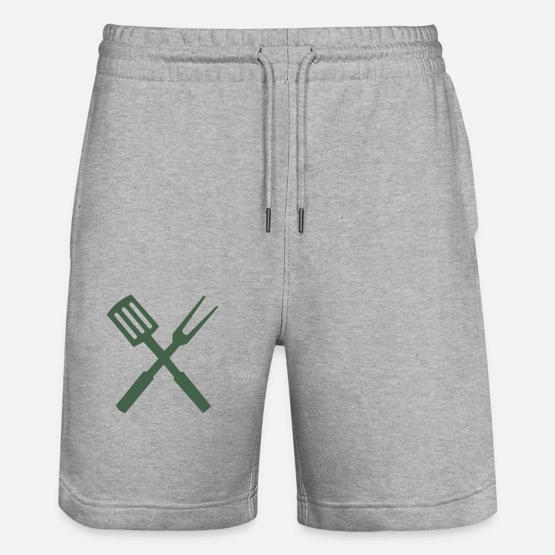 Couverts de chef - Short de jogging bio TRAINER Stanley/Stella unisexe - gris chiné