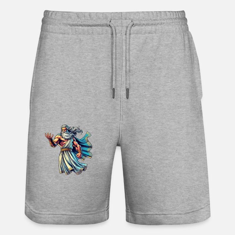 Bande dessinée Zeus 1 - Short de jogging bio TRAINER Stanley/Stella unisexe - gris chiné