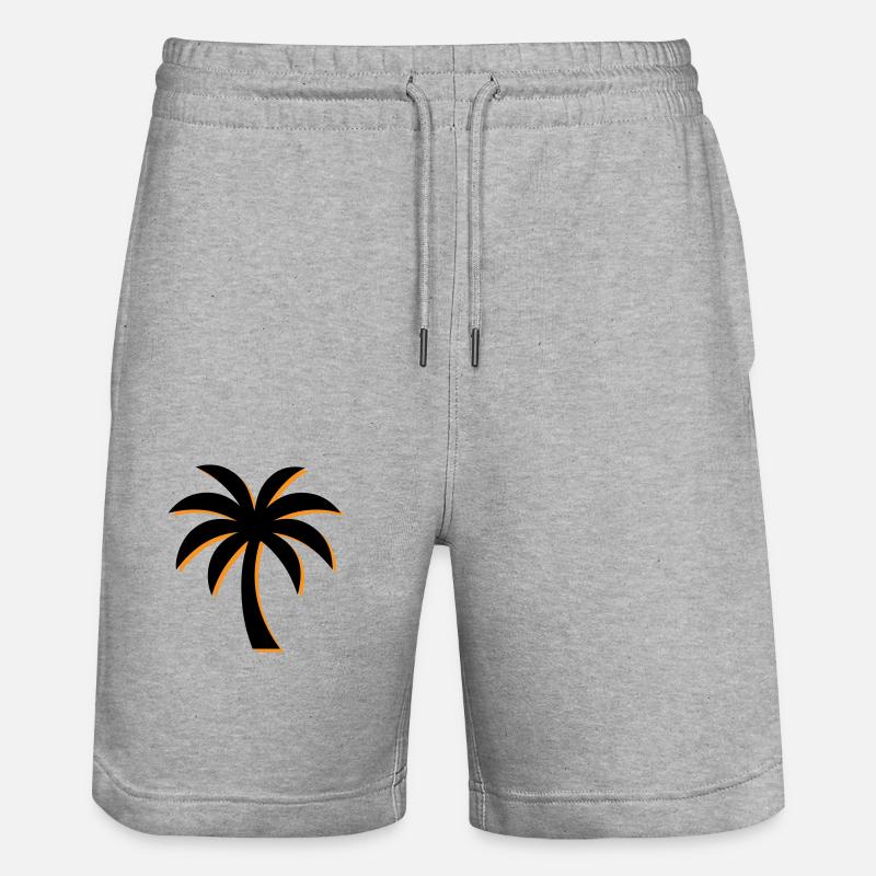 Icône de palmier - Short de jogging bio TRAINER Stanley/Stella unisexe - gris chiné