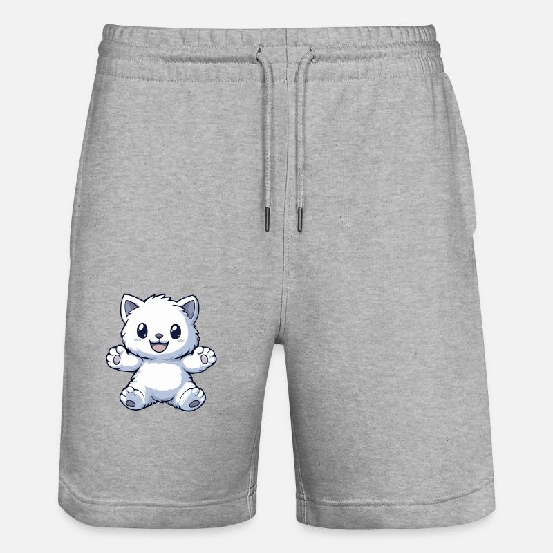 Doudou - chat - Short de jogging bio TRAINER Stanley/Stella unisexe - gris chiné