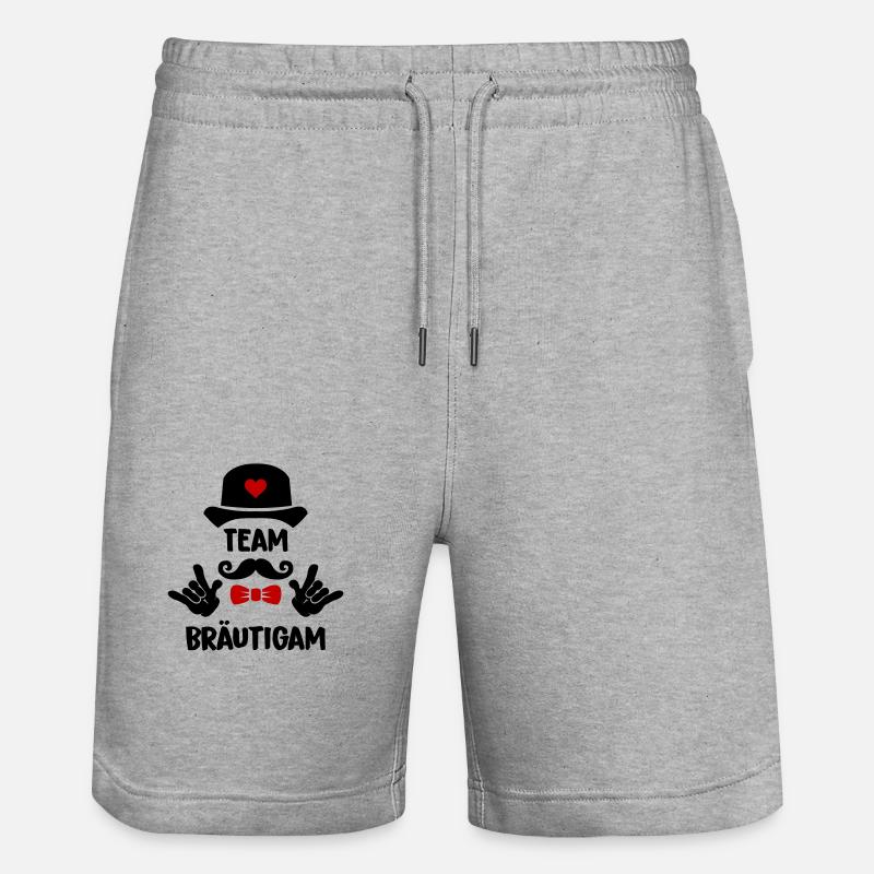 Équipe Groom - Short de jogging bio TRAINER Stanley/Stella unisexe - gris chiné