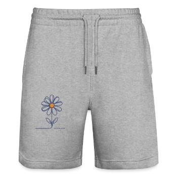 f*ck AfD - Stanley/Stella Trainer Unisex Organic Jogging Shorts - heather grey - Front - Nik (191cm) & Marisol (170cm)