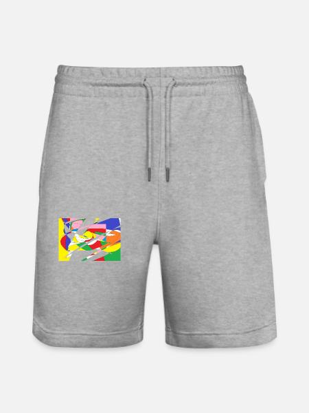 Pattern - Stanley/Stella Trainer Unisex Organic Jogging Shorts - heather grey