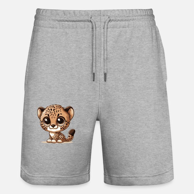 Bébé guépard - Short de jogging bio TRAINER Stanley/Stella unisexe - gris chiné