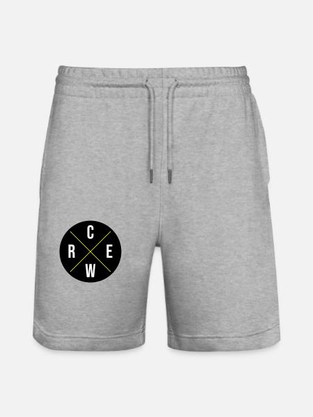 Crew Circle - Stanley/Stella Trainer Unisex Organic Jogging Shorts - heather grey