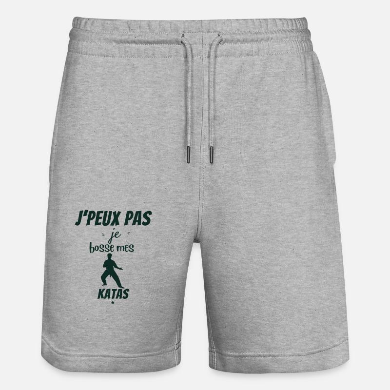 KARATE - Short de jogging bio TRAINER Stanley/Stella unisexe - gris chiné