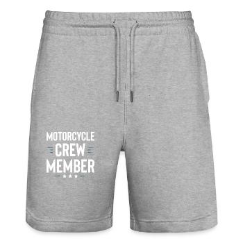 Motorcycle Crew - Stanley/Stella Unisex Bio Joggingshorts Trainer  - Grau meliert - Vorne - Nik (191cm) & Marisol (170cm)