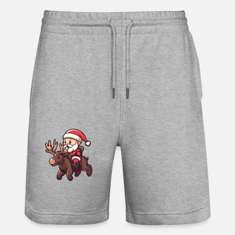 Orignal Père Noël - Short de jogging bio TRAINER Stanley/Stella unisexe - gris chiné