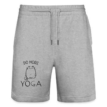 Yoga - Stanley/Stella Unisex Bio Joggingshorts Trainer  - Grau meliert - Vorne - Nik (191cm) & Marisol (170cm)