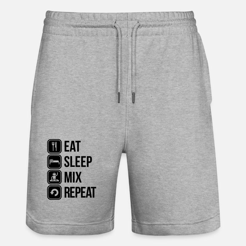 eat sleep mix repeat - Short de jogging bio TRAINER Stanley/Stella unisexe - gris chiné