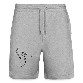 drache figur mythos dragonfly dachensymbol phoenix - Stanley/Stella Unisex Bio Joggingshorts Trainer  - Grau meliert - Vorne - Nik (191cm) & Marisol (170cm)