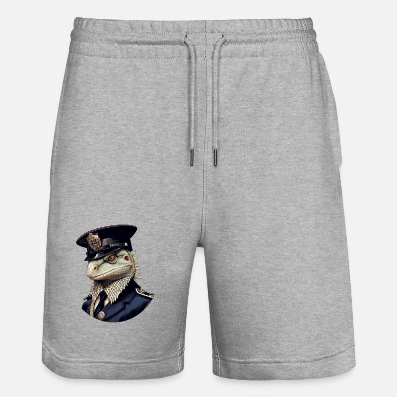 Lézards policiers - Short de jogging bio TRAINER Stanley/Stella unisexe - gris chiné
