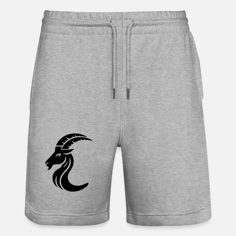 Steinbock 3 - Stanley/Stella Unisex Bio Joggingshorts Trainer  - Grau meliert